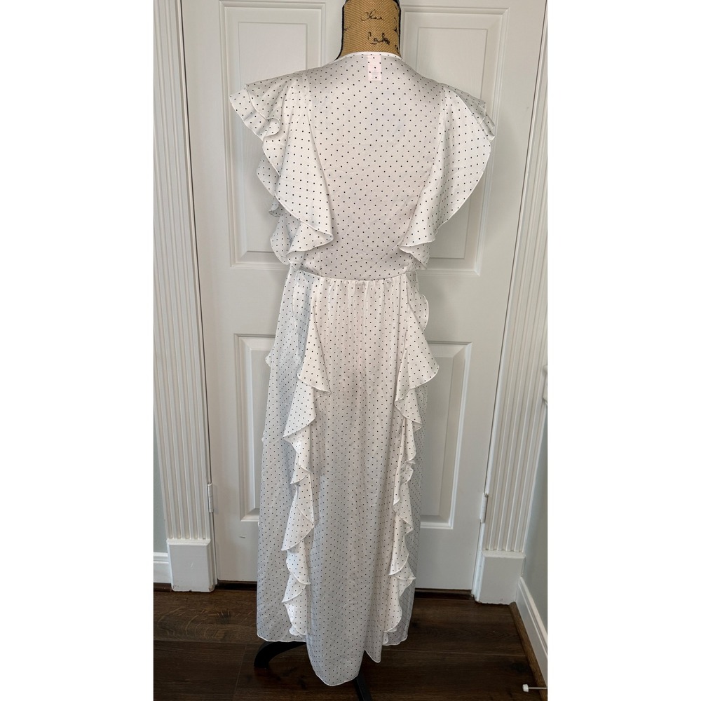 Vintage Victorias Secret Polka Dot Ruffle Robe and Slip Dress‎ Set  XS EUC - Picture 9 of 11